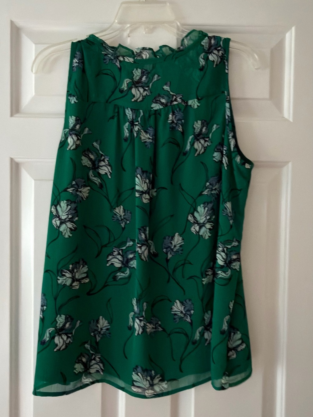 LOFT Emerald Green Floral Sleeveless Camisole - Picture 2 of 2